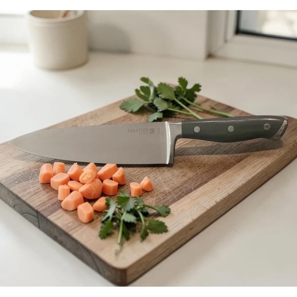 Sabatier Est 1810 Stainless Steel Chef's Knife Gray Handle Full‎ Tang 21D890